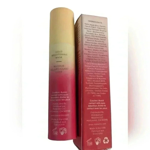 Masktini Metal Head Gold Brightening Mask, 1.7 oz - Vitamin C Face Mask - NIB - Picture 4 of 5